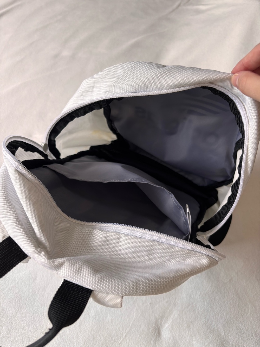 Adidas Originals Small National Backpack, Mini backpack, white, trefoil - Picture 5 of 6